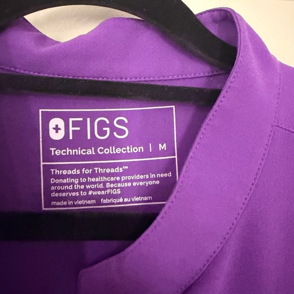 FIGS Women's Digital Grape Wide Leg Jumpsuit - Picture 2 of 2